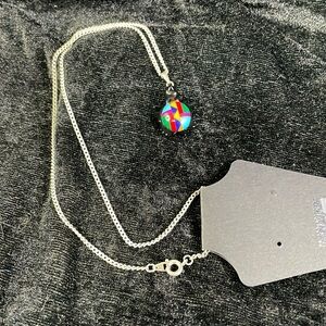 Vintage turtle inlay necklace pendant.